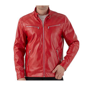 Custom Fashion Genuine <b>Leather</b> <b>Jacket</b> for Men Solid Color Classic Design High Quality Zipper Front <b>Winter</b> <b>Leather</b> <b>Jacket</b> - Product Image 3