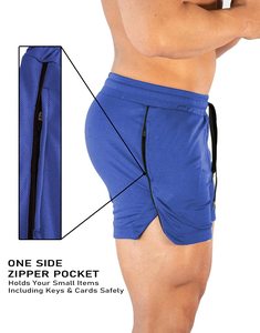 Pantalones cortos deportivos personalizados a precio razonable para hombre, informales, transpirables, de secado rápido, bordados, tejidos, de cintura media - Product Image 5