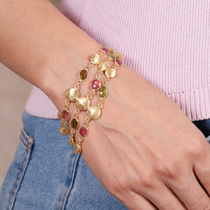 กำไลข้อมือทัวร์มาลีนชุบทองขายดีสำหรับผู้หญิง ของขวัญสุดหรูสำหรับงานแต่งงาน วันครบรอบ และงานปาร์ตี้ - Product Image 3