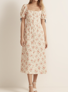 Vestido midi para mujer, fabricante de ropa OEM ODM en Vietnam, ropa de mujer, etiqueta personalizada, tela personalizada, ropa al por mayor - Product Image 3