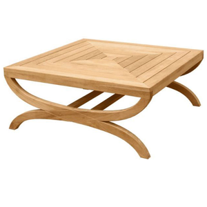 Mesa de madera de teca de diseño moderno y ecológico para espacios interiores; resistente, duradera y con un acabado liso. - Product Image 1