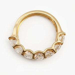 แหวนเพชรเพาะเลี้ยงในห้องปฏิบัติการ ทองคำ 9K สีเหลือง ทรงกลม 3.18 กะรัต แหวนแต่งงานสุดหรูสำหรับผู้หญิง - Product Image 5