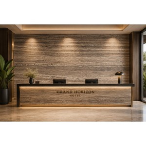 Thin TRAVARTINE Veneer <b>Laminates</b> Modern Water Resistant Stone Wall Cladding Flexible Block Form Suppliers India 5 Year Warranty - Product Image 1