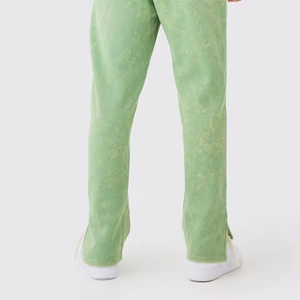 Trendy Winter Hooded Men Tracksuit Pants Plus Size 100% Cotton Lightweight Solid Color Breathable Casual Acid Wash Tracksuits - Product Image 4