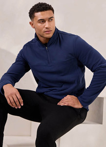 New Design Custom Logo Navy <b>Men's</b> <b>Half</b> <b>Zip</b> Polar Fleece Hoodie Lightweight Breathable Running Sports & Outerwear Hoodies For <b>Men</b> - Product Image 6