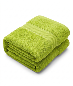 Serviette de bain en jacquard tissé avec logo MSY en relief - Design personnalisé, haute qualité, 100% coton, couleur unie, écologique et séchage rapide - Product Image 3