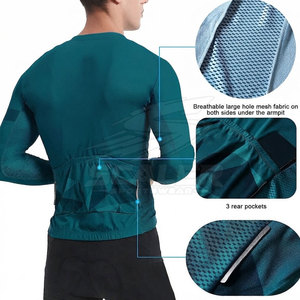 Vêtements de cyclisme sur route personnalisés, veste de cyclisme avec option de logo personnalisé, fermeture éclair intégrale, poches avant et arrière pour la pratique en équipe, adultes, séchage rapide - Product Image 3