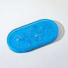 ถาดเรซิ่นเพ้นท์ลายดอกไม้สำหรับเสิร์ฟตกแต่ง - Product Image 2