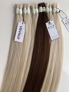 Cabello virgen vietnamita liso Natural de Color claro de calidad superior Extensiones de cabello humano crudo de doble estiramiento Extensiones a granel Colores blanqueados - Product Image 3