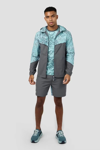 Conjunto de Chaqueta con Capucha y Pantalones Cortos Cortavientos Personalizados para Jóvenes, Traje Deportivo de Nylon con Cierre, Dos Piezas, Ligero y Transpirable - Product Image 2