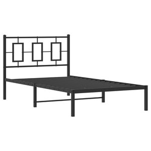 Cadre de lit en métal noir avec tête de lit 39,4'' x 78,7'' sans matelas - Product Image 2