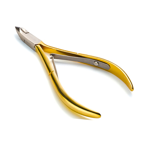 Coupe-cuticules professionnel D-501, couleur dorée, double ressort, pour experts en manucure. - Product Image 1