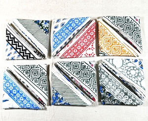 Bandana carré en coton fait main à motifs floraux, imprimé à la main, respirant, foulard d'été, artisanat indien, foulard décontracté - Product Image 5