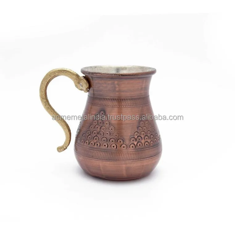 Vintage Design Mug Drinking Cup With Brass Handle Premium Quality On Hot Selling Moscow Mule Mug Dinner Table Decors Accessories