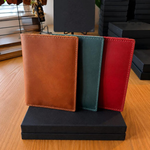Wholesale Leather <b>Passport</b> <b>Wallet</b> Vintage Travel <b>Holder</b> RFID Protection Credit Card Slots Custom Branding <b>wallets</b> for sale - Product Image 3