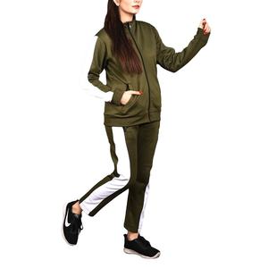 Nuevo Conjunto Deportivo de Invierno para Mujer con Capucha, Estilo Urbano, Forro Polar Transpirable, 100% Algodón, Diseño de Logotipo Personalizable - Product Image 1