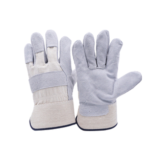 GLOVE MAN Custom Rigger Cow Split leather Canvas Industrial Construction <b>Garden</b> Safety Work Leather Gardening Welding - Product Image 3