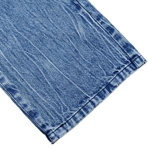 Jeans Homme Coupe Droite Large Taille Mi-Haute Effet Froissé Délavé à l'Acide Vintage Anti-Décoloration Marque Internationale GUJ OEM Personnalisé - Product Image 5