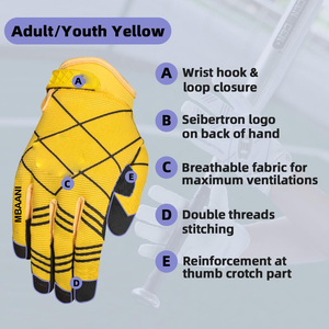 Gants de frappeur avec technologie d'adhérence avancée, confort optimisé, en peau de mouton durable, fermeture de poignet réglable, poignées d'hiver, unisexe - Product Image 2