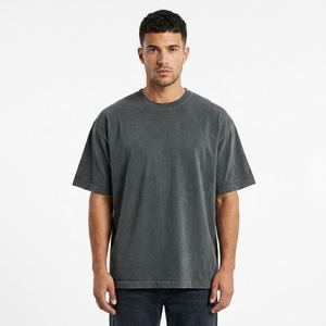 T-shirts personnalisés délavés à l'acide par le fabricant, haute qualité, grammage lourd 240 grammes, effet vieilli vintage, design de votre propre marque - Product Image 2