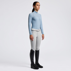High Quality 4way Stretch Horse Riding Equestrian Shirt Top <b>Base</b> <b>Layer</b> Competition Show Shirt Polo in Soft Feel Technical Fabric - Product Image 3