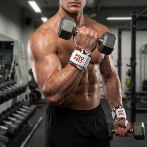 Bandes de maintien pour poignets avec logo brodé personnalisé pour la musculation, l'entraînement en salle de sport, bandes de maintien robustes pour les poignets, boucle pour le pouce pour les sangles de fitness - Product Image 4