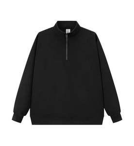 Mens 100% Cotton Jersey Half Zip Hoodies & Sweatshirts Comfortable Casual Anti-Pilling Regular Fit Winter Apparel Self Industry - Product Image 2