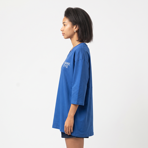 Custom Oversized Women's Longline V Neck Cotton T Shirt Breathable Three Quarter Sleeve Relaxed Fit Printed Embroidered <b>Top</b> - Product Image 4
