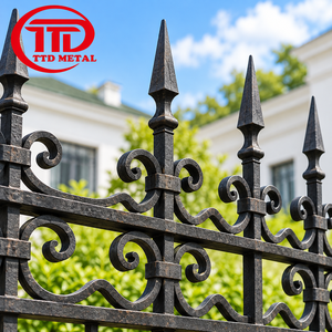 Elegante Valla de Hierro Forjado para Piscina con Patrones Metálicos Ornamentales y Acabado Negro Mate para Piscinas de Patio y Jardines Domésticos - Product Image 3