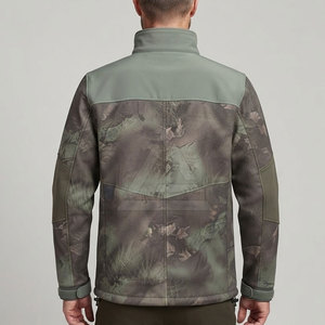 Veste softshell de chasse pour homme, imperméable, coupe-vent, légère, respirante, avec plusieurs poches zippées - Product Image 4