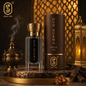 Huile pure d'Oud de Birmanie 3 ml, huile essentielle parfumée, flacon en verre avec bouchon doré pour massage spa et aromathérapie - Product Image 2