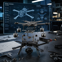 Prototipo de Diseño de Dibujo 3D Profesional de Alta Precisión, Modelado CAD para Componentes de Drones