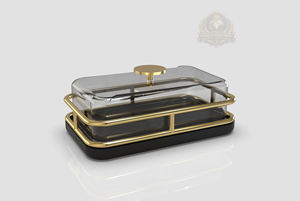 Décoration de table de luxe du Qatar, dôme à gâteau carré Palestine, couvercle à gâteau en verre avec base, présentoir à dessert moderne, pâtisserie de luxe - Product Image 3