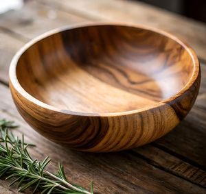 Tazón de Madera para Comida, Vajilla de Alta Calidad para Hogar y Hotel, Accesorios de Madera para Mesa, Venta al Por Mayor - Product Image 3