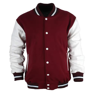 แจ็คเก็ตเบสบอลแบบใหม่ แขนยาว แฟชั่น แขนหนัง แจ็คเก็ต Letterman แจ็คเก็ต Varsity - Product Image 1