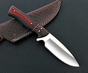 Cuchillo de caza de hoja fija de acero inoxidable Sizzco, hermoso mango de Micarta con regalo de madera para él, OEM personalizable - Product Image 2