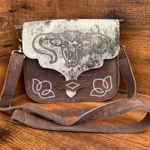 2024 plus récent Laser gravure peau de vache sacs à bandoulière pour femmes Western tendance mode daim cuir luxe concepteur sacs à main - Product Image 3