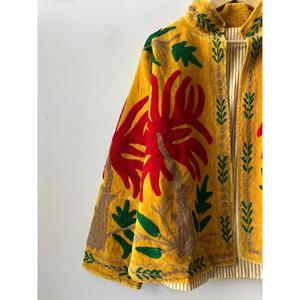 Boho Suzani Velvet Knitted Eco-Friendly Winter <b>Jacket</b> Embroidered Regular <b>Jacket</b> Festival Statement Coat Ethnic Wear Gift Cotton - Product Image 4