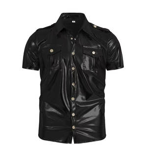 Chemises en cuir confortables pour hommes, tissu premium durable, coupe douce, idéales pour le bureau, les occasions décontractées et les soirées. - Product Image 1