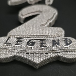 Letter Bail Custom <b>Pendant</b> VVS Moissanite Hip Hop <b>Pendant</b> Custom Name Letter <b>Pendant</b> Customized Luxury <b>Initial</b> Letter <b>Pendant</b> - Product Image 5