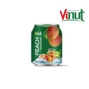 330ml Peach Juice Drink Original Taste OEM Private Label Canned <b>Beverage</b> by Vietnam Manufacturer New Design - Product Image 2