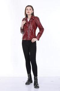 Custom Autumn Black crocodile Print <b>Leather</b> Jacket Real genuine Sheepskin <b>Leather</b> Jackets Women's Motorbike <b>Leather</b> Jackets - Product Image 4