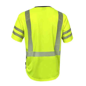 Reflective <b>Safety</b> T Shirt for Man Traffic <b>Roadway</b> Security <b>Safety</b> Shirts With Short Sleeves Work Wear T-shirt for men - Product Image 3