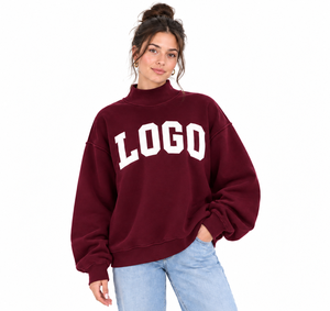 New Arrival Unlined Design Breathable Anti-Pilling Casual Style Mock Neck <b>Lightweight</b> 340GSM <b>Sweatshirt</b> For All season Wear - Product Image 1