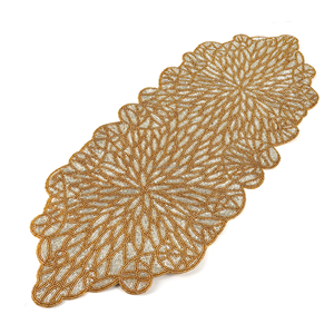 โต๊ะผ้าคาดโต๊ะประดับด้วยลูกปัดงานแฮนด์เมดสไตล์ราชวงศ์โต๊ะสำหรับร้านอาหารโรงแรมผ้าปูโต๊ะตกแต่งด้วยลูกปัดสินค้าที่มีพรสวรรค์ - Product Image 1