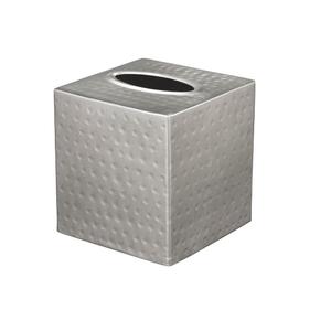 Caja para pañuelos cuadrada de metal martillado color cobre antiguo, estética, para accesorio de baño, dispensador de servilletas faciales - Product Image 5