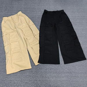 2026 Custom <b>Men's</b> Cargo Pants <b>Overalls</b> Loose Casual Straight 100%Cotton Heavyweight Unisex Extra Pockets Oversized Pants - Product Image 1