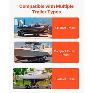 2 Pezzi Guide-Ons Corti Regolabili per Rimorchi Barche e Moto d'Acqua, in Acciaio Temprato Resistente, con Cuscinetto Morbido, Ottimi! - Product Image 6