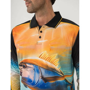 Camisa de Pesca Ligera y Transpirable con Protección Solar UPF 50 y Logotipo Personalizado OEM para Hombre, Ropa Deportiva para Pesca al Aire Libre - Product Image 3