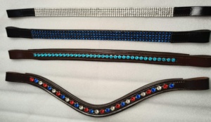 Tapis de bride de cheval en cuir rembourré Softy de qualité supérieure le plus vendu avec bande de sourcils en cristal Meilleurs produits de cheval de classe - Product Image 3